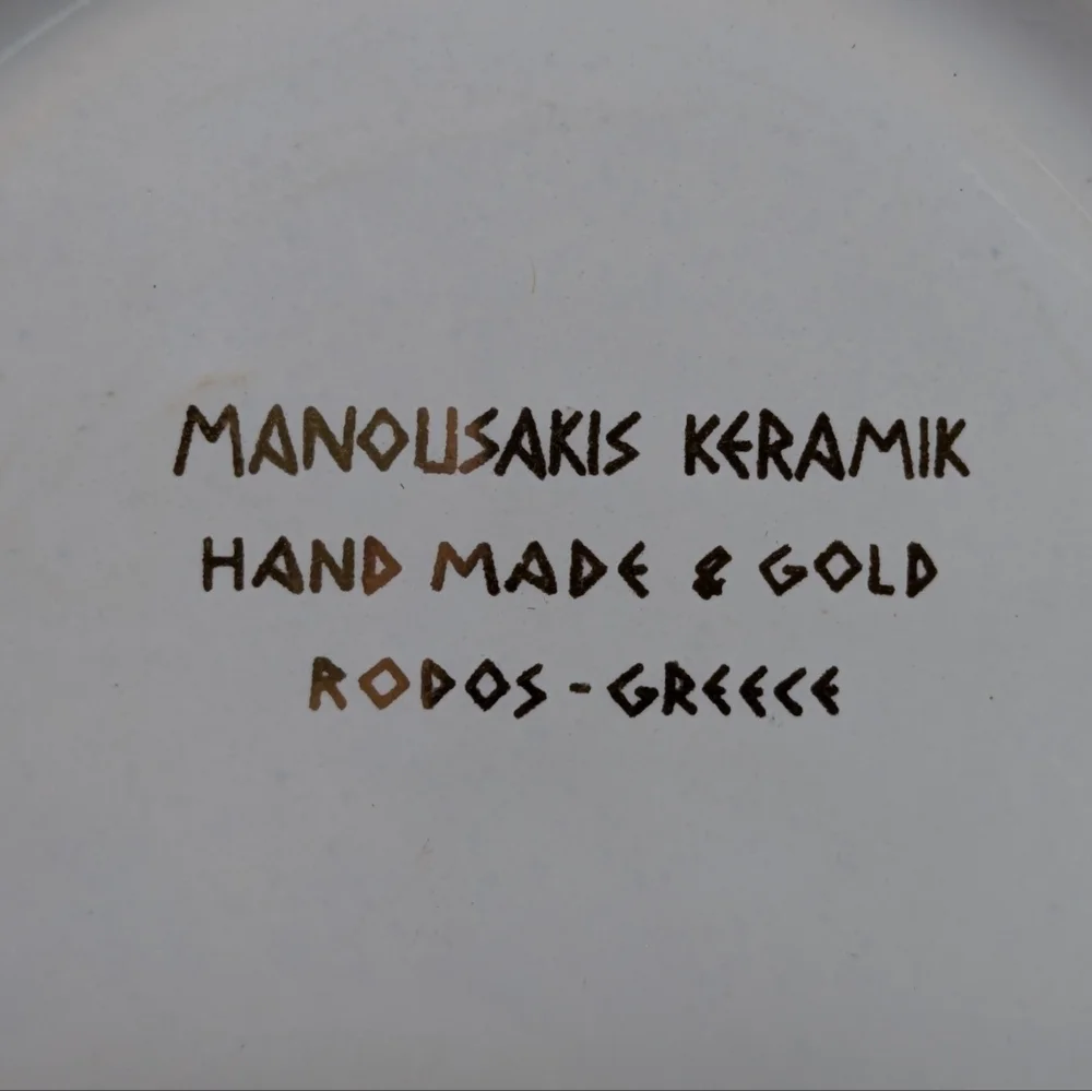 Manousakis Keramik Small Ceramic Butterfly Floral Bone China Espresso Tea Cup